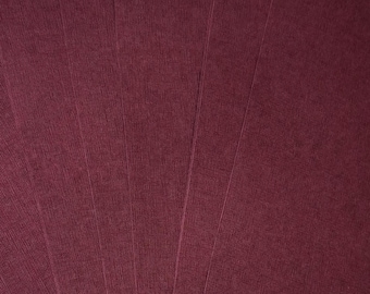 20 Sheets A4 Bordeaux Linen Textured Paper 120gsm | Card Making & Scrapbook Craft Paper