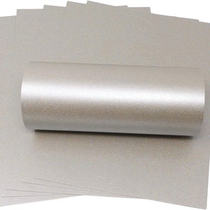 10 Sheets A4 Mercury Silver Iridescent Sparkle Paper 120gsm / 81lb Text Paper For Crafts Card Making