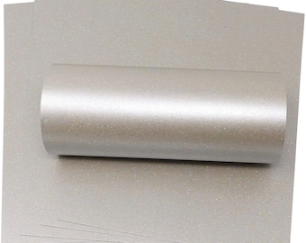 Mercury Silver Iridescent Sparkle Paper A4 - 10 Sheets