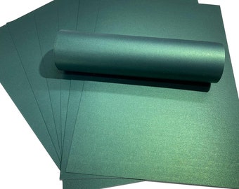 10 feuilles A4 vert royal nacré carte de qualité 300 g/m²/110 lb couverture pour création de cartes