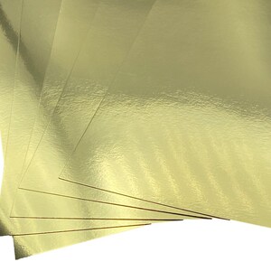5 fogli A4 Premium Mirror Card bifacciale 280gsm / 103lbs copertina (oro brillante)
