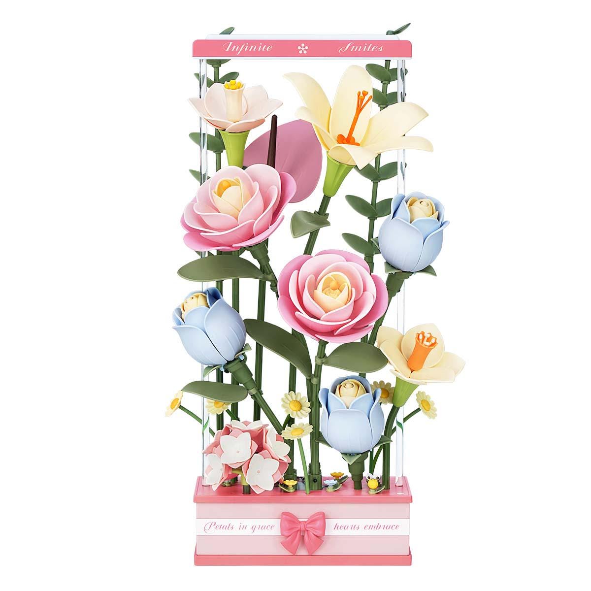 3D Wooden Puzzle Kit Enchanting Blooming Floral | DIY Model