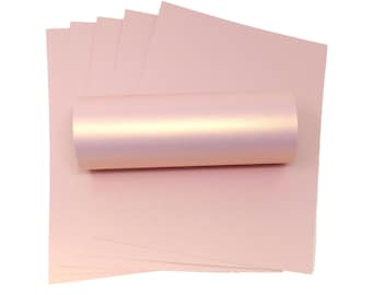 10 Sheets A4 Rose Gold Pink With Gold Shimmer Pearlescent Card Double Sided 300gsm / 110lb Cover