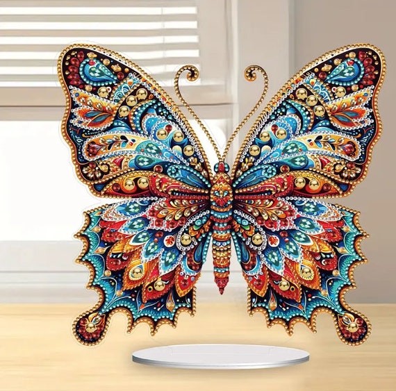 5D DIY Diamantmalerei – Blumen Schmetterling Baum Design – Strassbild Zum Selbstgestalten