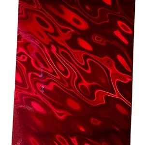 5 feuilles ROUGE A4 Premium holographique effet lave carte simple face 220 g/m²/80 lb couverture