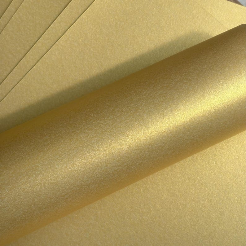 Gold Pearlescent Scrapbook Paper 12x12 10 Sheets | Double Sided Shimmer Cardstock for Scrapbooking, Card Making & Crafts image 3
