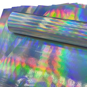 A4 Holographic Rainbow Mirror Paper: 10 Sheets Reflective Cardstock ...