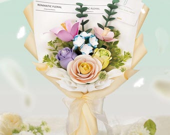 DIY Spring Flower Décor Kit - Wooden 3D Puzzle Bouquet for Home Decor & Gifts