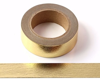 Gold Solid Foil Washi Tape Decorative Masking Tape 15mm x 10 Meters Bullet Journal