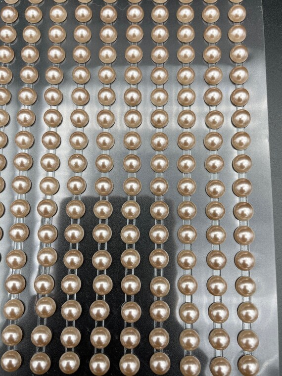 400 Zelfklevende Parels 6mm Kleine Ronde Parel Stick op Zelfklevende Kralen Versiering (Lilac