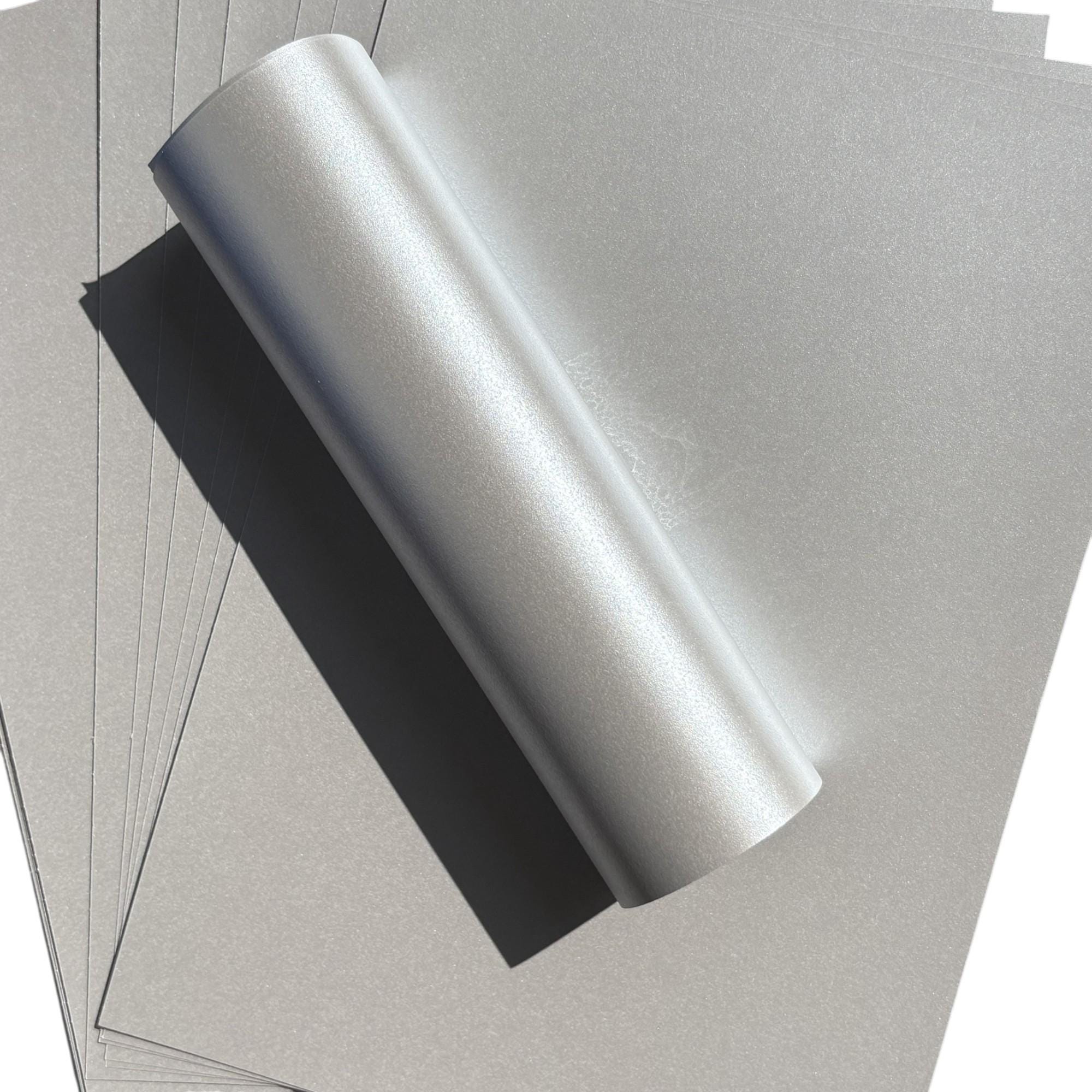 A4 Silver Pearlescent Shimmer Paper (10 Sheets, 120gsm