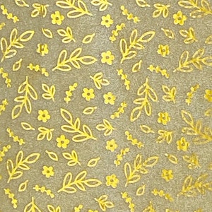 A4-vellen sprankelend zelfklevend goudglitterpapier met goudfolie, bloemen en bladeren, niet-vervalbaar 80 gsm