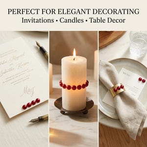 Burgundy Pearl Stickers: Round Adhesive Embellishments (6mm, 200 pcs) image 5