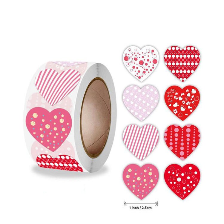 500 Pegatinas De Corazón Con Purpurina Dorada - Rollo De Adhesivos Para San Valentín, Bodas, Regalos Y Fiestas