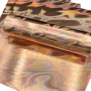 5 feuilles A4, or rose, carte holographique haut de gamme, effet lave, simple face, 220 g/m², couverture 80 lb