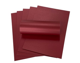 10 Bögen A4 Royal Red Pearlescent Card-Qualität 300gsm / 110lb Coverm Card Für die Kartenherstellung