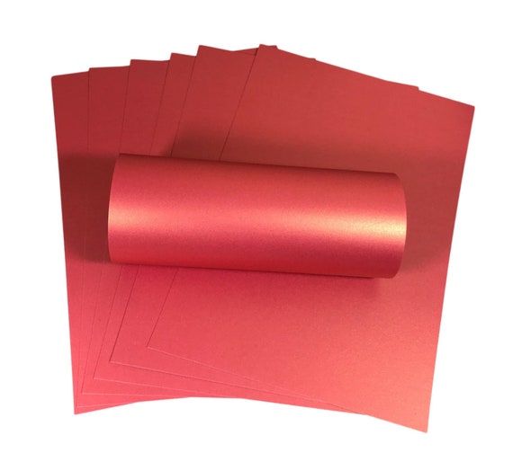 Magenta Pearlescent Cardstock: A4 Shimmer Paper, 300gsm (10 Sheets)