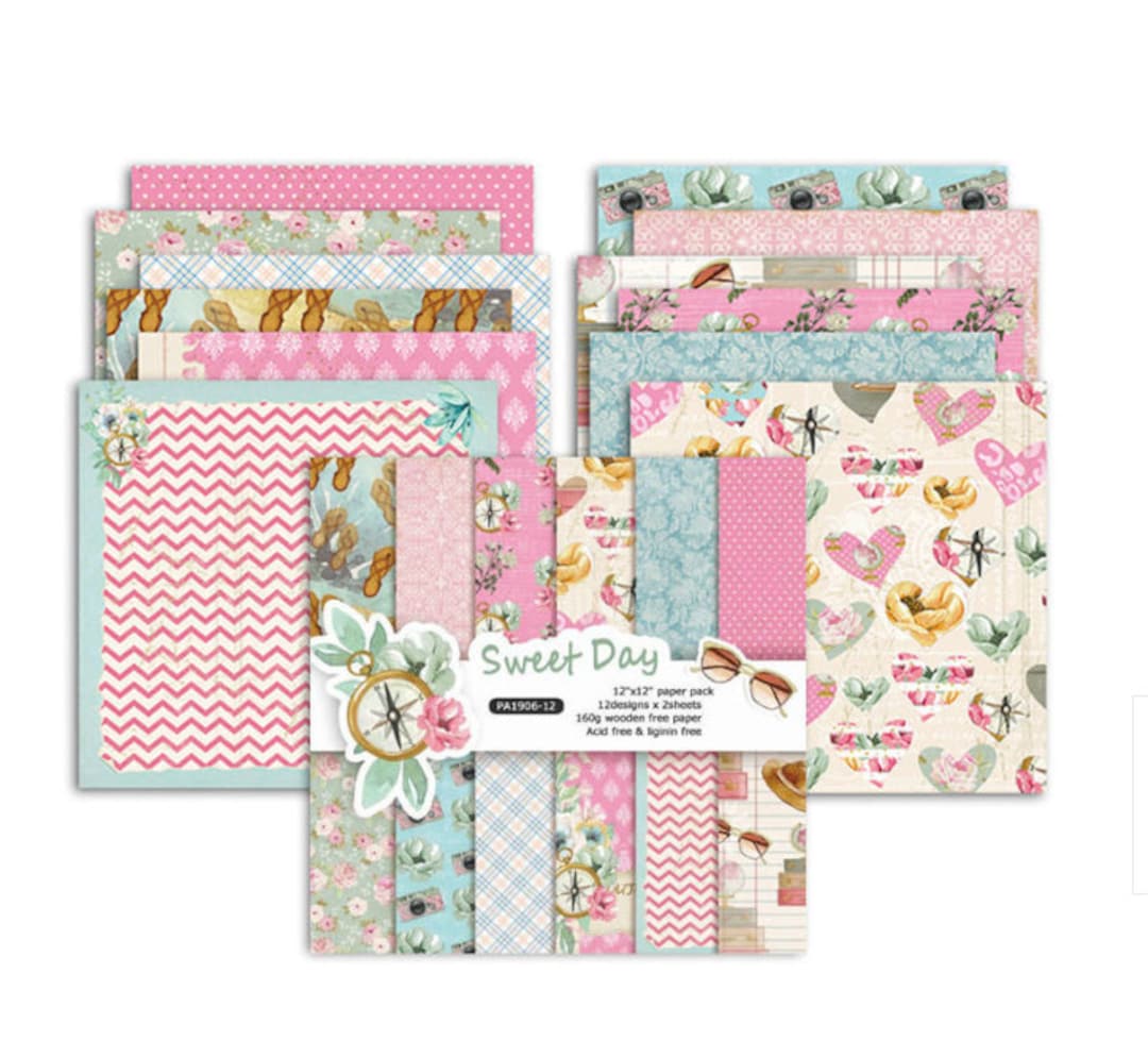 Papier Photo Syntego 24 Feuilles, 12 Motifs Papier Vintage Décoratif Sans Acide Papier Scrapbooking 30x30 Papier Photo Syntego 24 Feuilles, 12 Motifs Papier Vintage Décoratif Sans Acide Papier Scrapbooking 30x30
