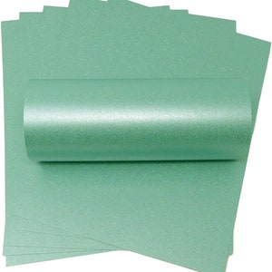10 Sheets A4 Sea Blue Iridescent Sparkle Paper 120gsm / 81lb Text Paper For Crafts Card Making
