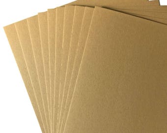 Recycled Brown Kraft Cardstock: 350gsm A4 Card Making Sheets (10 Pack)
