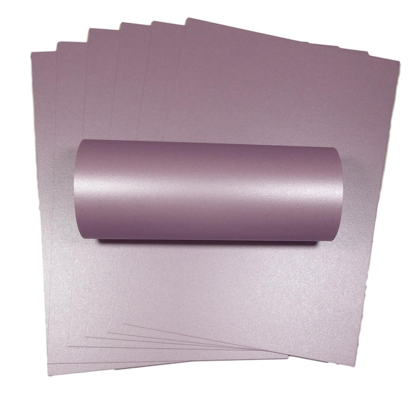 10 Sheets A4 Lilac Shimmer Pearlescent Double Sided Card Quality 300gsm