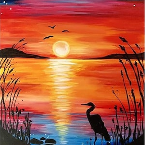 Diamond Art Painting Kit Magical Sunset | 5D DIY Diamond Art Round Drill Craft Kit for Adults | 30x40cm
