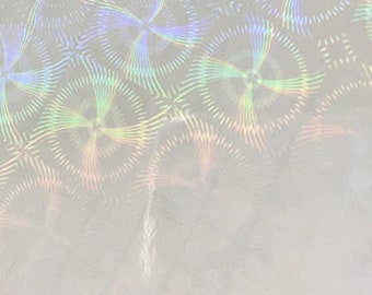 10 Sheets Self Adhesive Windmill Transparent Holographic Vinyl Overlay Sheets Stickers