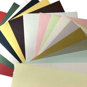 20 Sheets of Pearlescent Shimmer Papers Various Colours