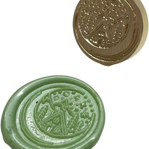 Starry Moon Cabin Wax Seal Stamp: Vintage Brass Head (25mm)
