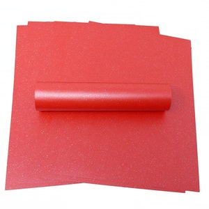 10 Sheets A4 Christmas Red Iridescent Sparkle Paper 120gsm / 81lb Text Paper For Crafts Card Making