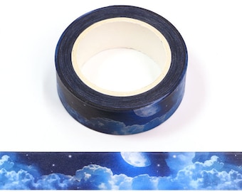 Washi Tape, Washi Tape, verträumter Mond & Sterne, dekoratives 15 mm Klebeband
