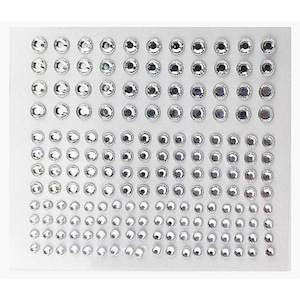 172 Stück 3 Größen Klare Acryl Edelstein Dekorative Kristall Selbstklebende Aufkleber Verzierungen 3mm, 4mm und 5mm für Scrapbooking
