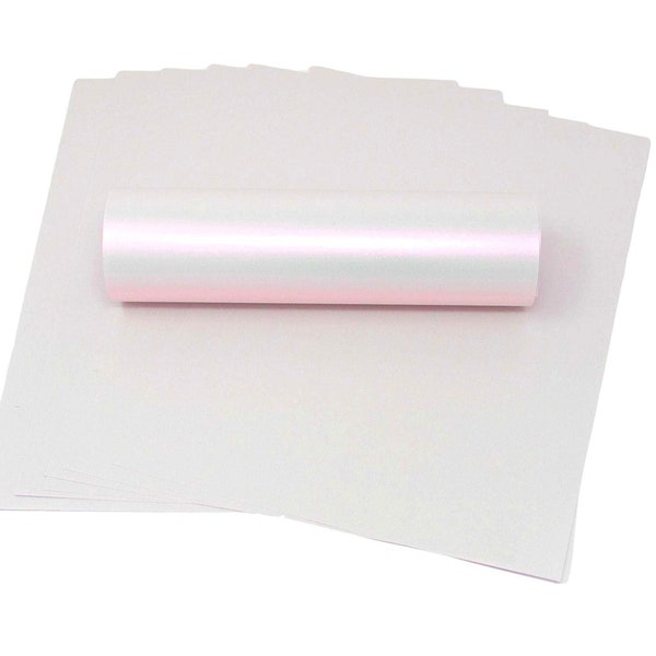 20 x A4 Paper Ivory With Pink Pearlescent Shimmer Paper 100gsm / 70lbs Text Suitable for Inkjet and Laser Printers (ONE SIDED)