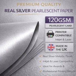 Silverpärlemorskimrande kartong: A4 290 g/m², 10-pack bild 3