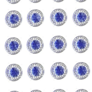 40 x zelfklevend koningsblauw ronde diamanten strass acrylkristallen plakken op edelstenen voor kaarten maken, knutselen, huwelijksuitnodigingen