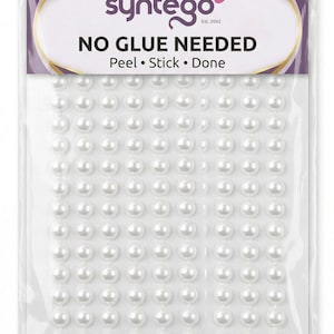 200 White Self Adhesive Pearls: 6mm Round Embellishments