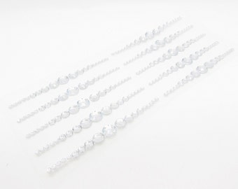 Self Adhesive Rhinestone Strips: Clear Diamante Gems for Crafts