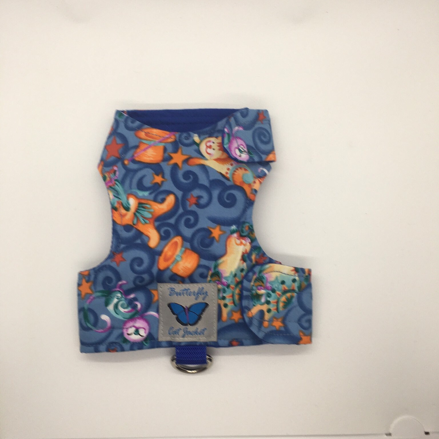 Pet Supplies Escape proof Butterfly Cat Jackets Light Blue Fleece