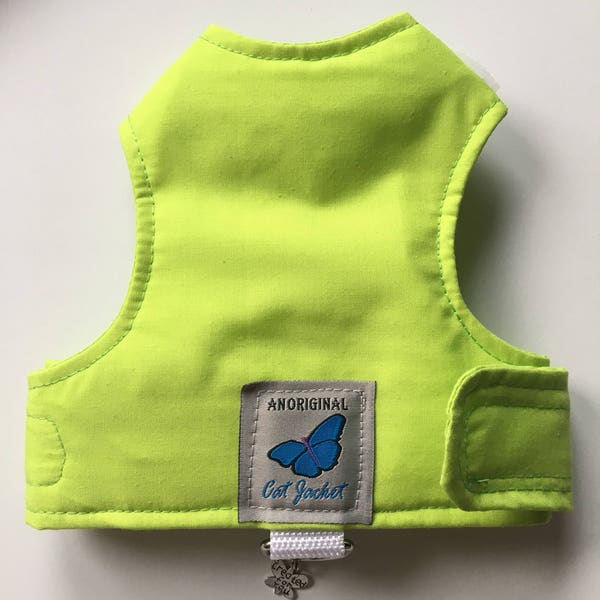 "Butterfly Cat Jackets" anti-fuite Harnais de marche vert citron, veste, étui, gilet