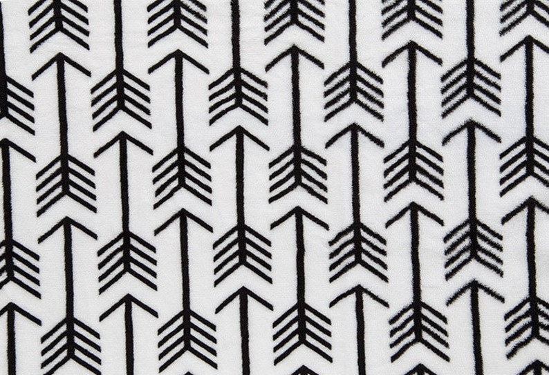 Personalized Baby Blanket Black and White Arrow Blanket Etsy