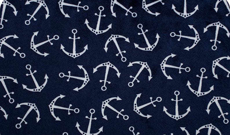 Nautical Nursery Personalized Minky Blanket Baby Girl or Boy Nautical Blanket Personalized Baby Blanket Anchor Baby Blanket
