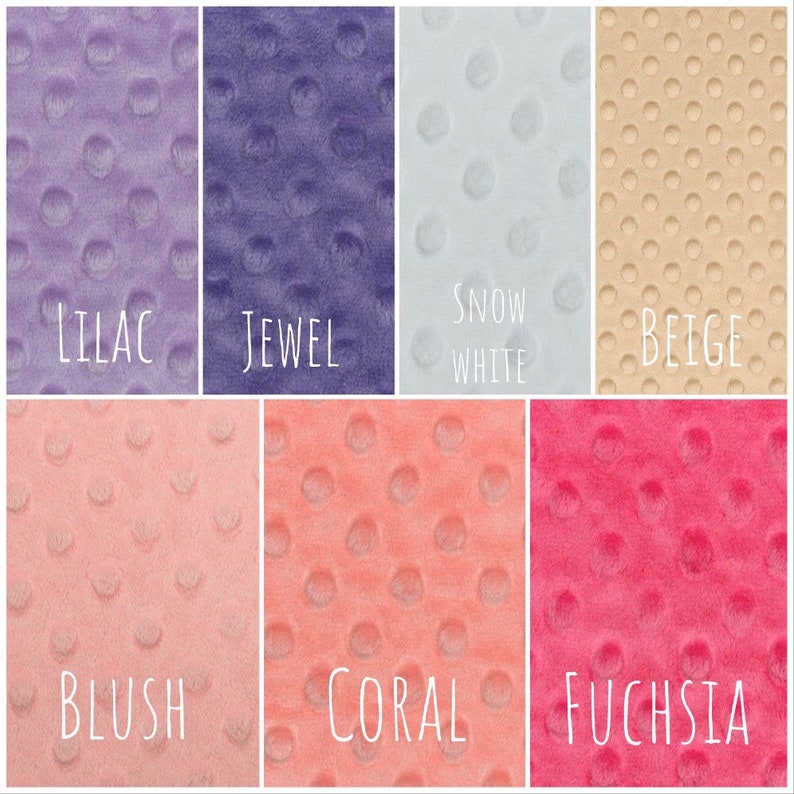 Premier Dandelion Cuddle TealSnow Double Minky Personalized Minky Baby Blanket Baby Girl or Baby Boy- Custom Made