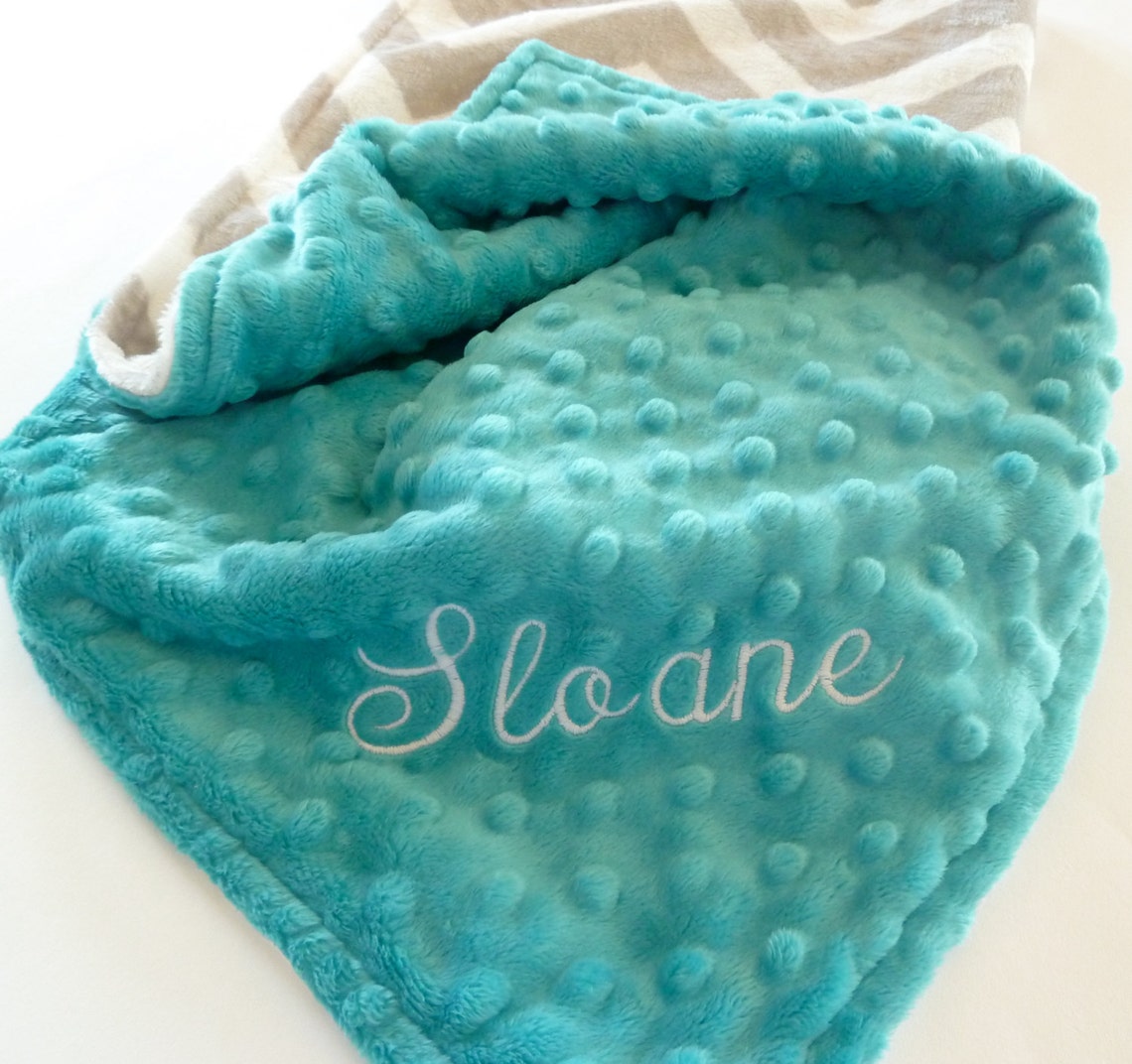 Personalized Baby Blanket or Lovey Baby Girl or Boy Stroller Etsy