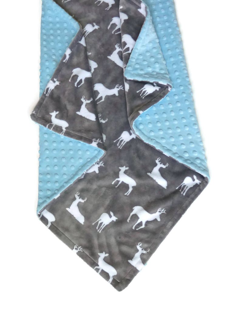 Personalized Minky Baby Blanket Baby Blanket With Deer Deer Etsy
