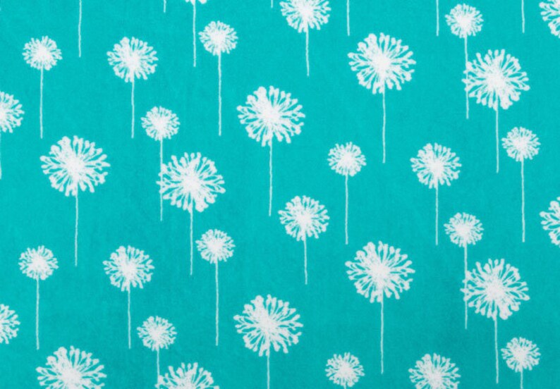 Premier Dandelion Cuddle TealSnow Double Minky Personalized Minky Baby Blanket Baby Girl or Baby Boy- Custom Made