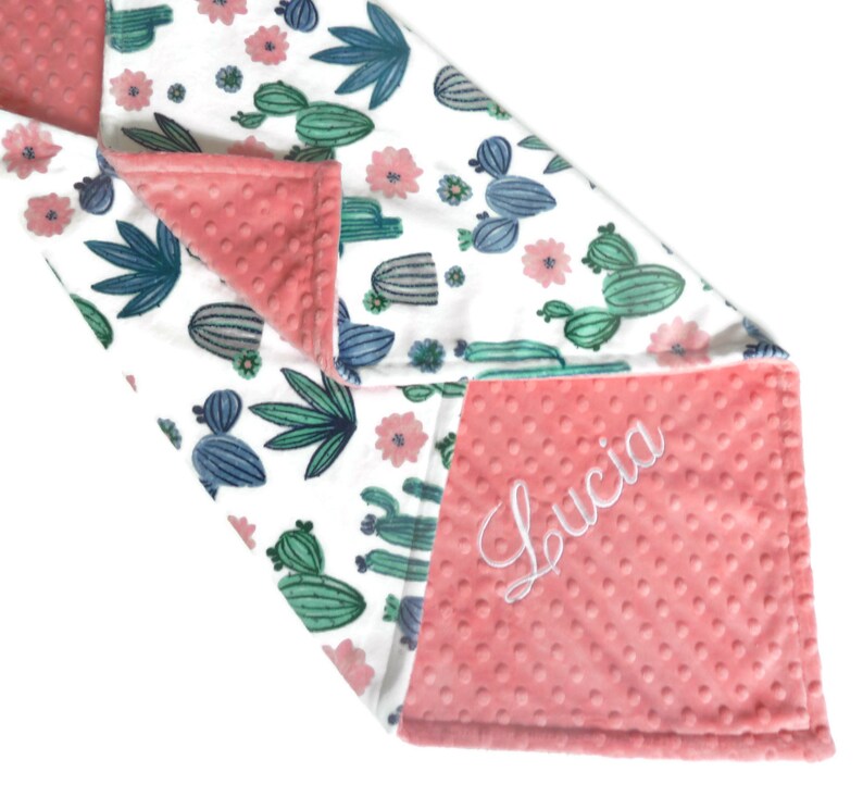 cactus minky blanket