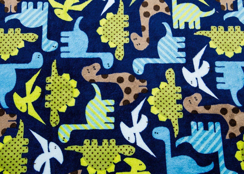 Baby Boy Lovey or Stroller blanket Personalized Dinosaur Baby Blanket Custom Made You Choose Back Minky Color Double sided Minky