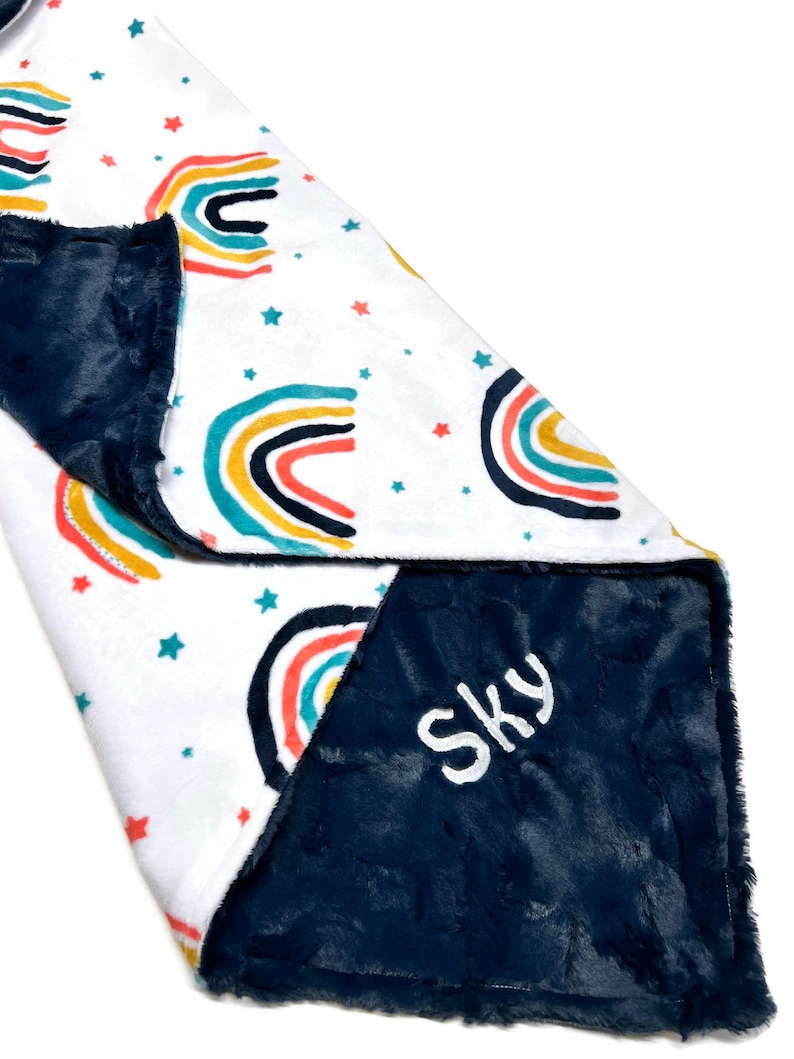 Rainbow Baby Blanket Rainbow Personalized Baby Blanket or Etsy