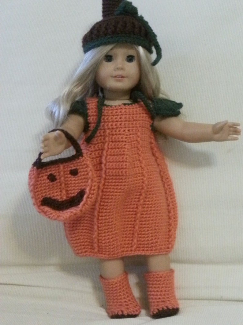 Pumpkin Halloween Costume 18 inch doll Etsy