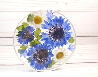 Real Flower Resin Coaster: Handmade Botanical Drinkware Gift